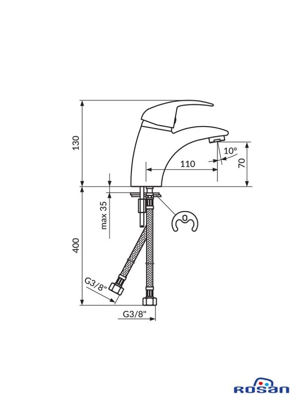 Baterija za lavabo Nexus-JN30101 Rosan-2