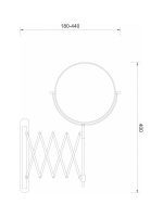 Make-up ogledalo 18-44x40 Minotti NY1008 - Slika 2