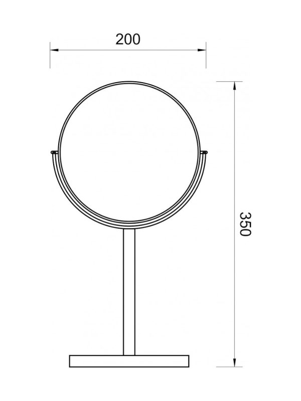 Ogledalo make-up 20x35 Minotti NY1276 - Slika 2
