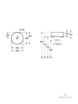 Lavabo nadgradni Villeroy&Boch 4A184001 1