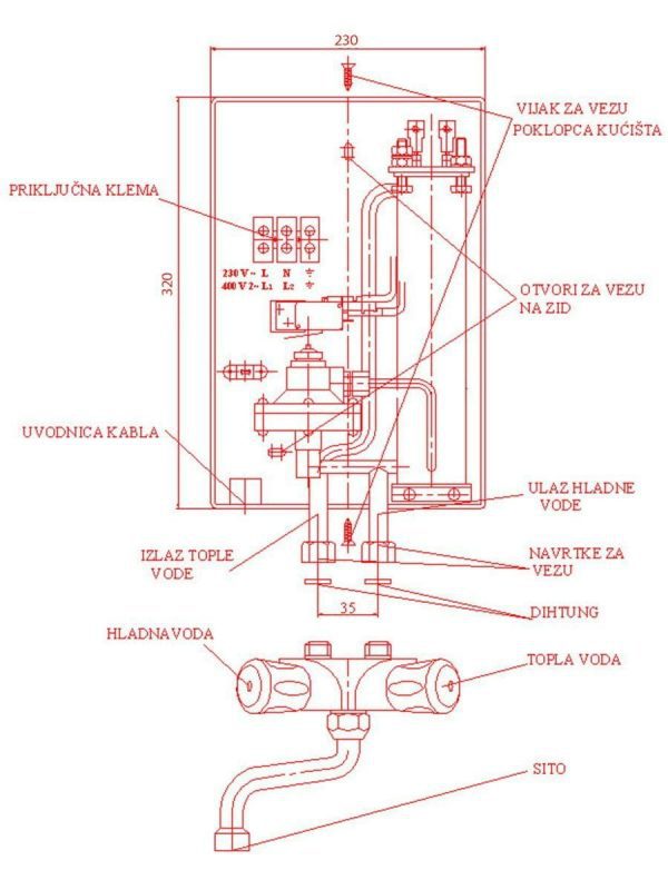 Protočni bojler PGV 15kW VM TERMIL 1