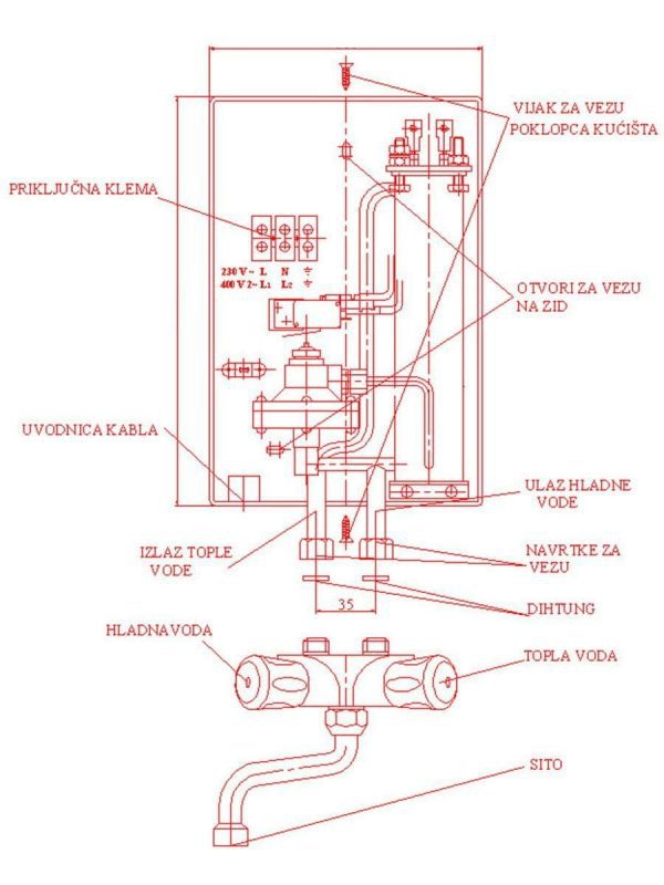 Protočni bojler PGV 7kW VM TERMIL 1