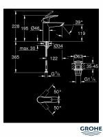 Baterija za lavabo M EuroSmart 23923003-3