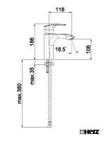 Baterija za lavabo Infinity e10 Herz 1