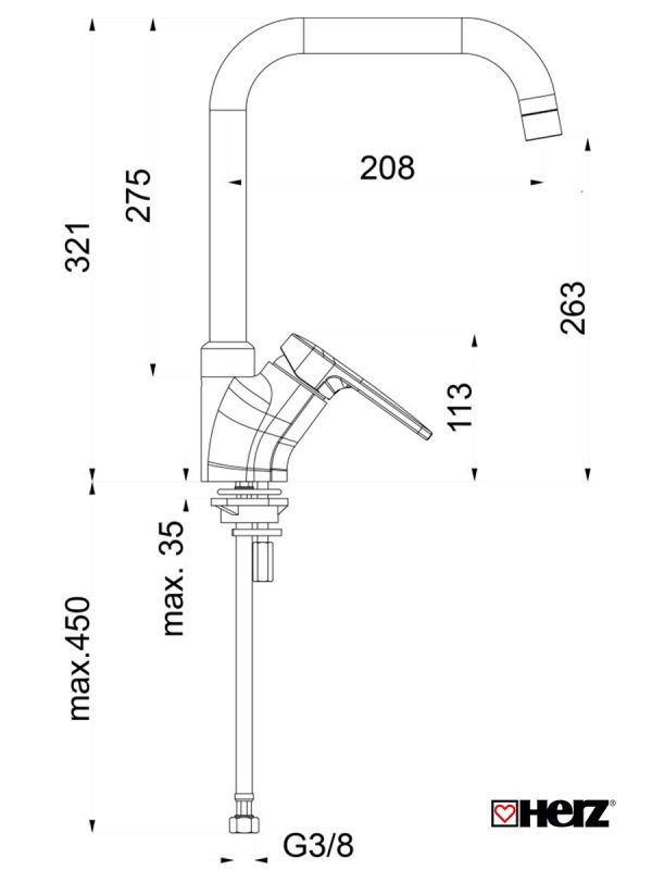 Baterija za sudoperu Infinity i23 Herz 1