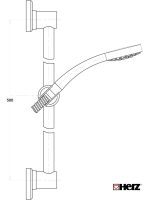 Klizna šipka sa tacnom Herz a05 12460 1