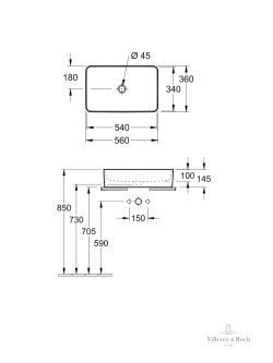 Lavabo nadgradni Villeroy&Boch 4A205601 1