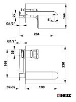 Ugradna baterija za lavabo Elite e80 00401 1