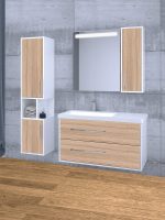 Lavabo sa ormarićem medijapan Girit sonoma-belo 100 3