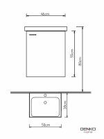 Lavabo sa ormarićem Terra 50cm Bela-3
