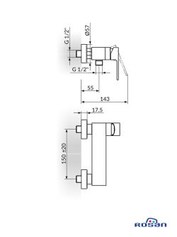 Baterija za kadu S2 Black 237101B 1