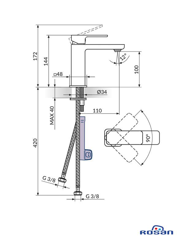 Baterija za lavabo S2 230201 1