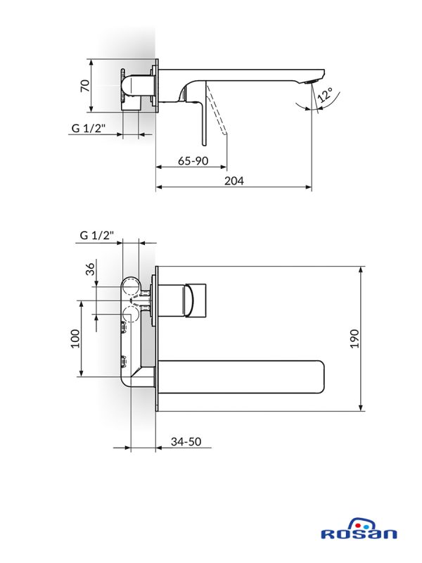 Baterija za lavabo S2 231401 1