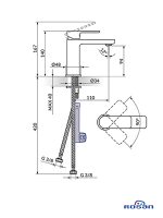 Baterija za lavabo S2 Black 230101B 1