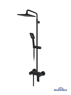 Baterija za tuš kadu sa usponskim tušem S2 Black 237251B