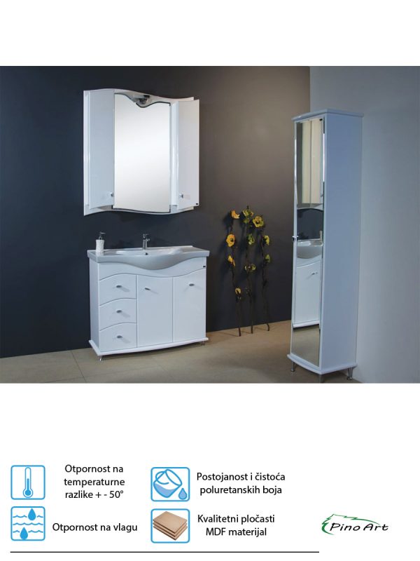 Ogledalo sa ormaricem Pino Art Mond 105 0030 2