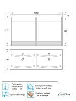 Ormarić sa umivaonikom Pino Art Venus 120 0452H 2