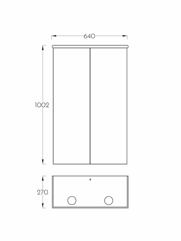 Ogledalo sa ormarićem Pino Art-Mond 64cm-0036