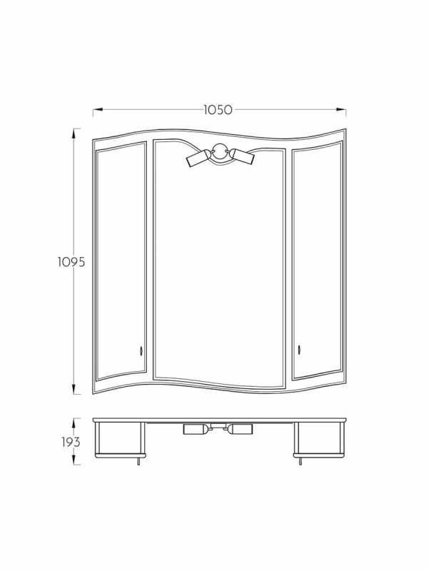 Ogledalo sa ormarićem Pino Art-Mond 105cm-0030