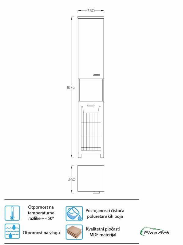 Vertikala sa korpom Pino-Art-Klasik 0106-2