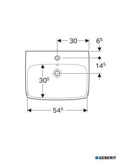 Lavabo Selnova square Geberit 500.290.01.1 2