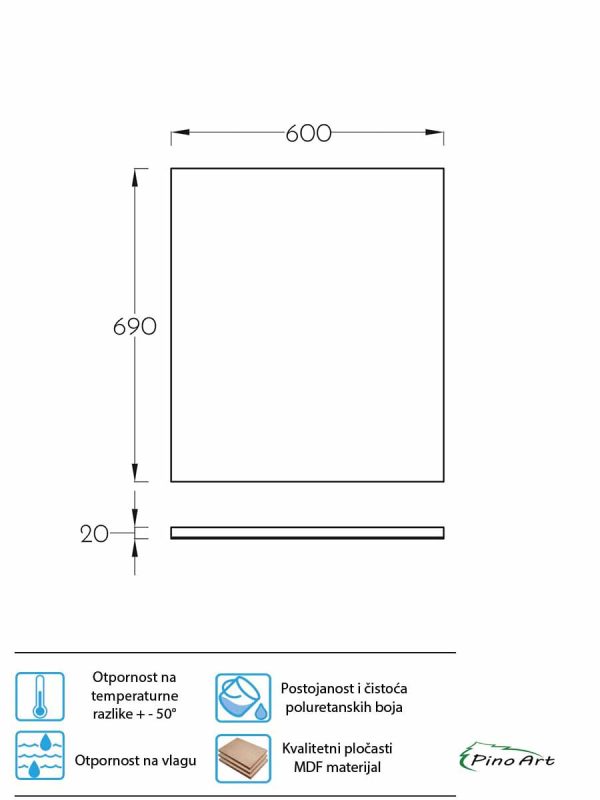 Ogledalo Pino Sigma 60cm 0423-3