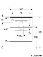 Lavabo sa ormarićem 58.8cm Selnova Square-2