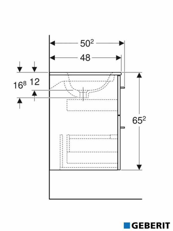 Lavabo sa ormarićem 58.8cm Selnova Square-3