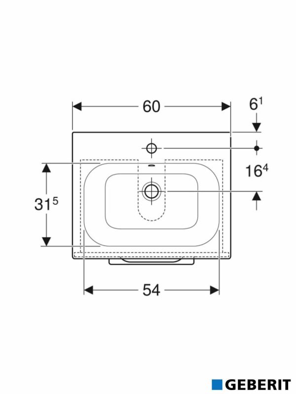Lavabo sa ormarićem 58.8cm Selnova Square-4