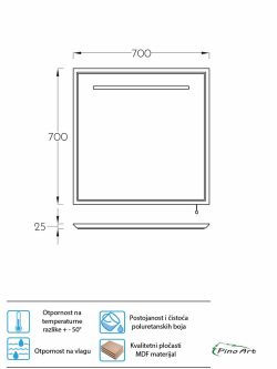 Ogledalo sa led-osvetljenjem Pino-Art Rio 0338-2