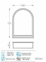 Ogledalo sa etažerom Pino Art 0001-2