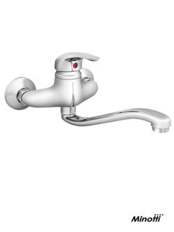 Baterija za sudoperu zidna sa kratkom-lulom-6882-L