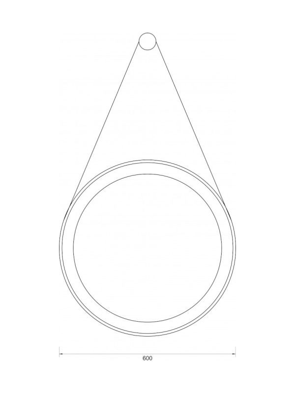 Ogledalo sa led osvetljenjem ø60 cm Minotti H-001-60 - Slika 2