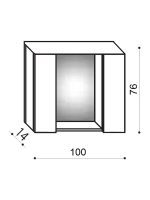 Ogledalo sa ormarićem City Bengal 100cm 6680 - Slika 2
