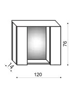 Ogledalo sa ormarićem City Bengal 120cm 6681 - Slika 2