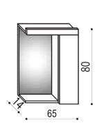 Ogledalo sa ormarićem City Classic 65cm B 5089 - Slika 2