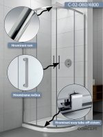Tuš kabina C-02-080/4800 R80x195cm Concept Atlas 1