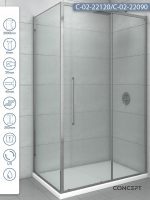 Tuš kabina C-02-22120/C-02-22090 120x90x200cm Concept Devon