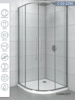 Tuš kabina C-02-2290 R90x200 Concept Devon