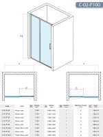 Tuš paravan C-02-P100 Concept Opal 2