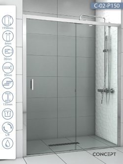 Tuš paravan C-02-P150 Concept Opal