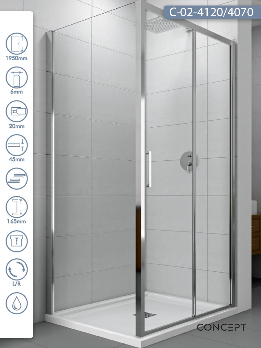 Tus-kabina-C-02-4120-4070-120x70x195cm-Concept-Atlas Tuš kabina C-02-4120/4070 120x70x195cm Concept Atlas