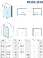 Tuš kabina C-02-4130/4070 130x70x195cm Concept Atlas 2