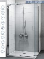 Tuš kabina C-02-5100/5090 100x90x195cm Concept Titan