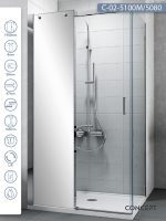 Tuš kabina C-02-5100M/5080 100x80x195cm Concept Titan sa ogledalom
