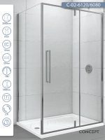 Tuš kabina C-02-6120/6080 120x80x200cm Concept Absolut sa pivot vratima