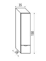 Vertikala City Tower Lily 150cm RD6605