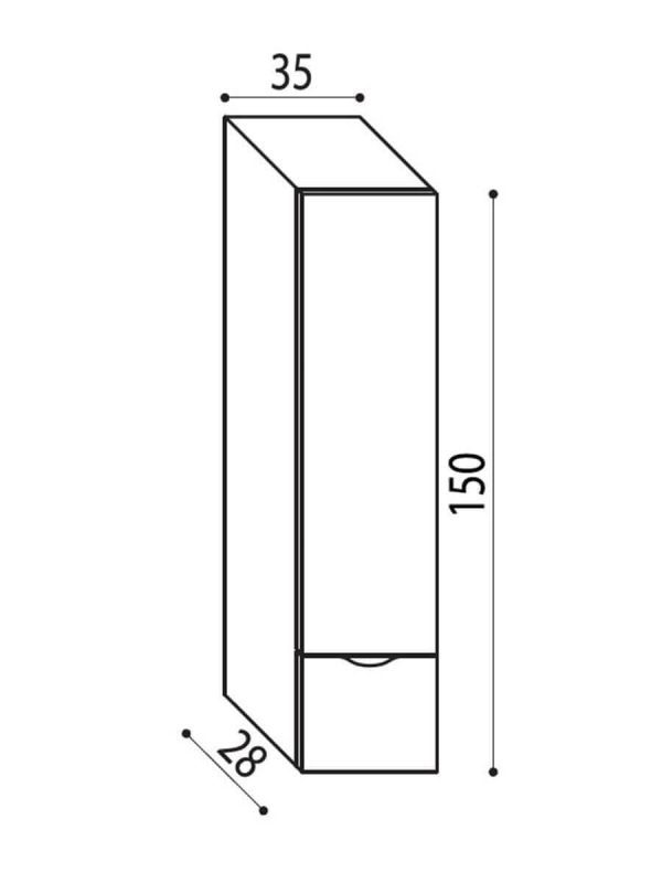 Vertikala City Tower Lily 150cm RD6605