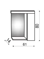 Ogledalo sa ormarićem City Urban 65cm B 5177 - Slika 2