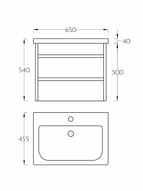 Lavabo sa ormarićem Pino Art Toledo-F-65cm